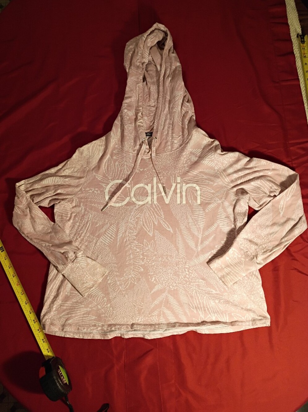 Calvin Klein Pale Pink Printed Logo Hoodie
